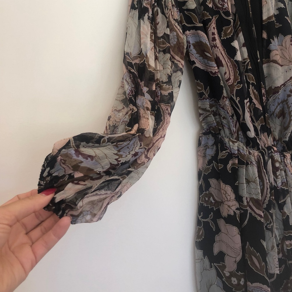 Zimmermann Playsuit Size 0 Black Floral Paisley - Picture 6 of 8